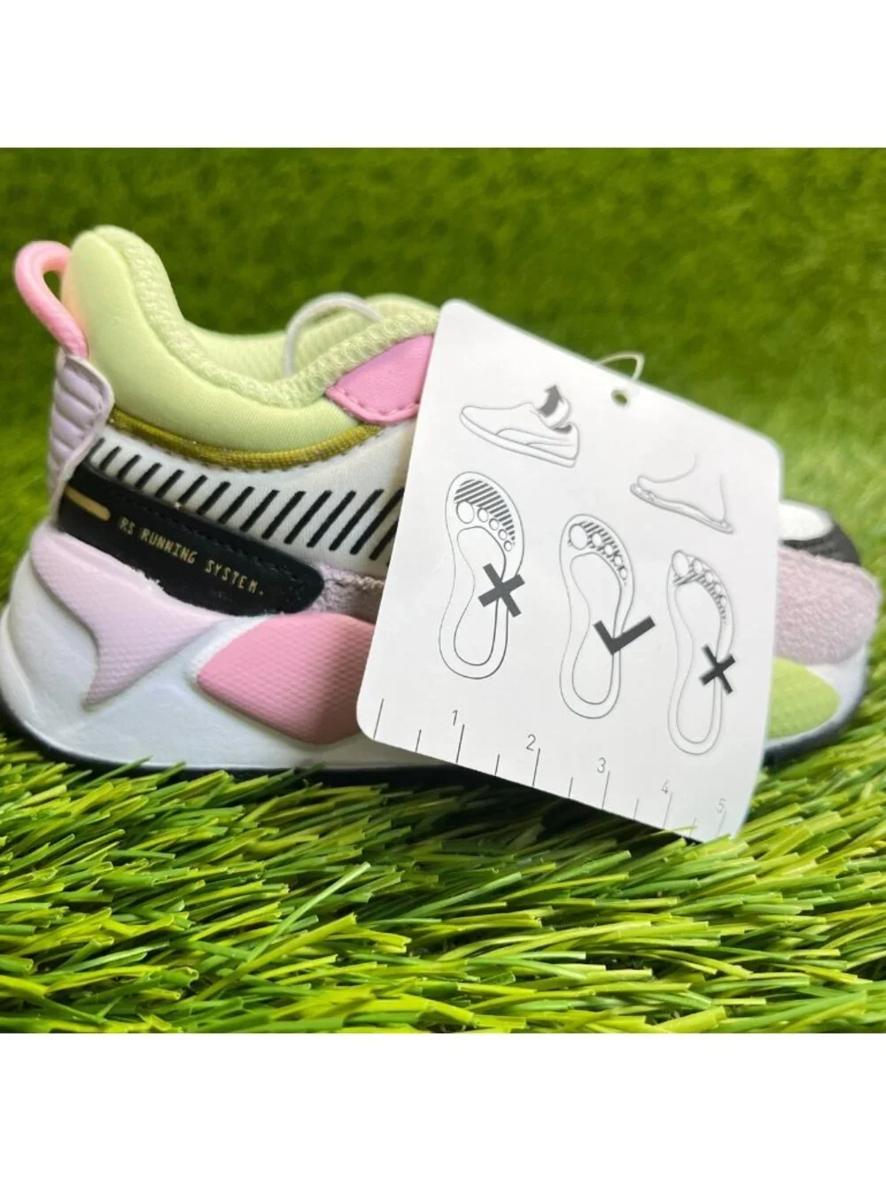 Puma RS-X Bouquet Toddler Size‎ 5C Pink White Black Athletic Shoes Sneakers